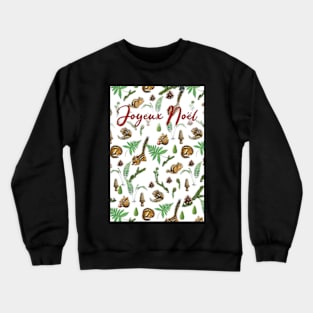 Forest Life White Background Christmas Card Crewneck Sweatshirt